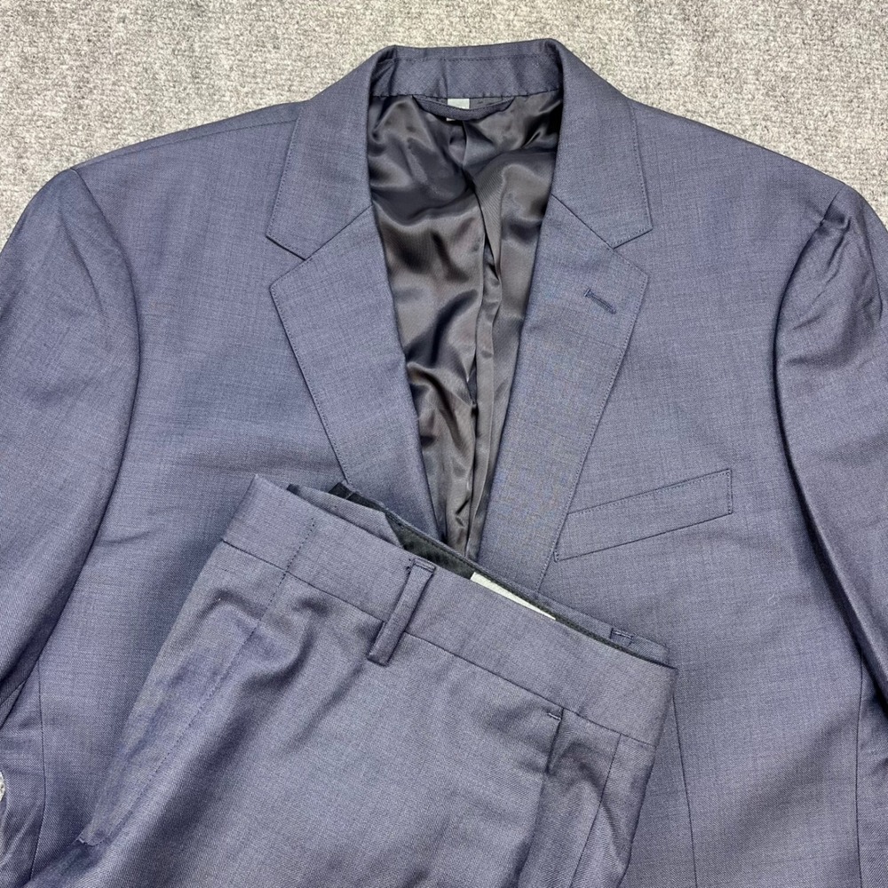 Bonobos Marzotto Wool 40R Slim 32x30 Blue 2-Piece Suit Blazer Pants Italian